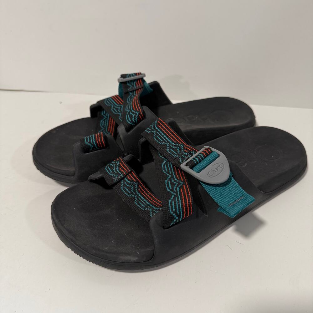 Chaco Men's Chillos Slides Slip On‎ Sandals Rubber Blue Red Black Size 9